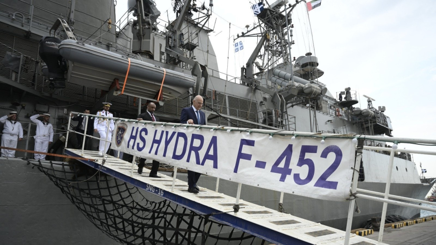 Νίκος Δένδιας από φρεγάτα Ύδρα: Αποστολή υψηλού εθνικού και ευρωπαϊκού συμβολισμού