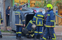 Σοβαρό τροχαίο στην Πατησίων, τούμπαρε αυτοκίνητο (Βίντεο)