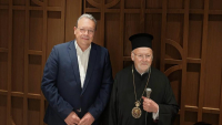 Συνάντηση Σωκράτη Φάμελλου με τον Οικουμενικό Πατριάρχη Βαρθολομαίο