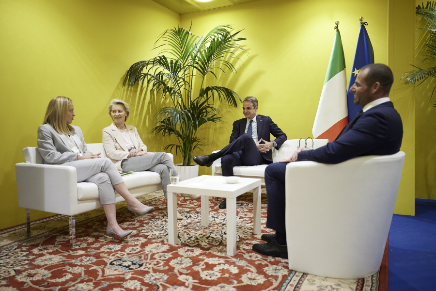 Νέα αποστολή της ΕΕ στη Λιβύη για το μεταναστευτικό - Τι συζήτησαν Μητσοτάκης, Μελόνι, φον ντερ Λάιεν και Αμπέλα