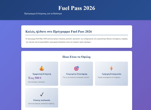 SMS απάτη για αίτηση στο Fuel Pass 2026