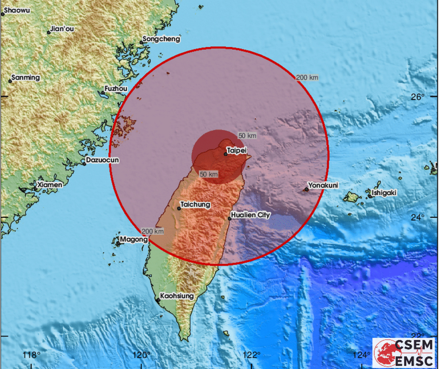 Σεισμός 6,1 ρίχτερ στην Ταϊβάν - Δεν έχουν αναφερθεί ζημιές