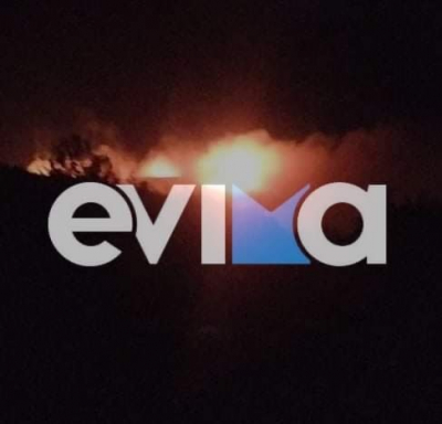 Μεγάλη φωτιά από τα ξημερώματα στην Εύβοια