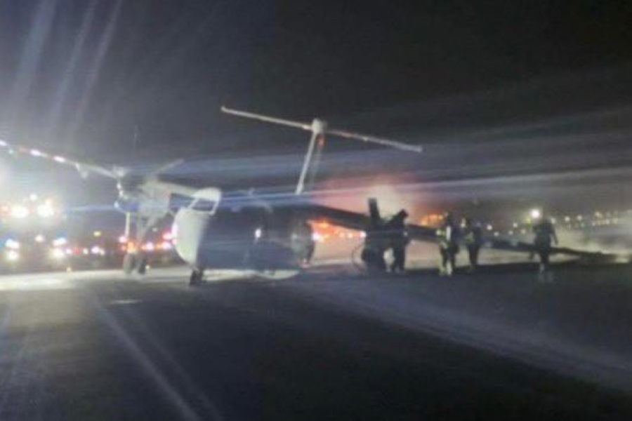 Αεροσκάφος της Air Canada έπιασε φωτιά κατά την προσγείωση (βίντεο)