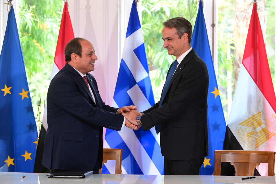 Μητσοτάκης - Αλ Σίσι: Υπεγράφη διακήρυξη για τη στρατηγική εταιρική σχέση Ελλάδας - Αιγύπτου