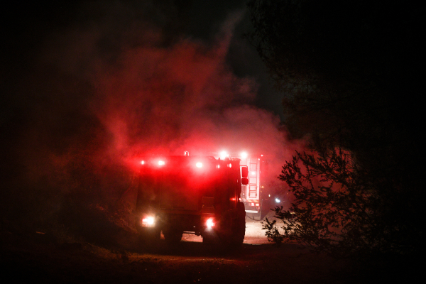 Φωτιά στη Νέα Μάκρη: Σε ύφεση το πύρινο μέτωπο, υποψίες για εμπρησμό (βίντεο)