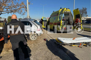 Πύργος: Τροχαίο στην είσοδο της πόλης – Σοβαρά τραυματισμένος ο οδηγός