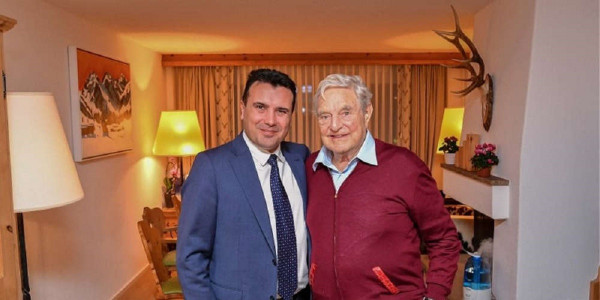 Συνάντηση Ζάεφ - Σόρος στο Νταβός: Προκλητική ανάρτηση με σαφή αναφορά στη «Μακεδονία»