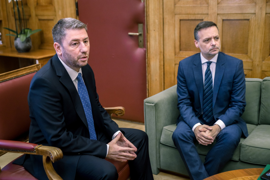 Η «ψυχρή» χειραψία Ανδρουλάκη - Δούκα