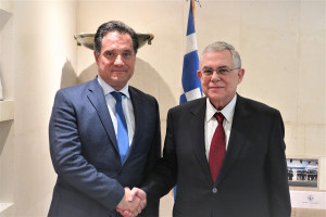 Με τον Λουκά Παπαδήμο συναντήθηκε ο 'Αδωνις Γεωργιάδης - Τι συζήτησαν