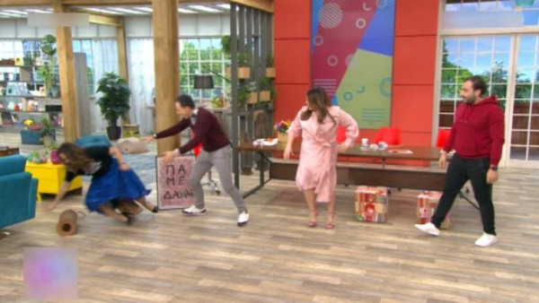 Επική τούμπα στον αέρα του «Πάμε Δανάη», σωριάστηκε η Ελιάνα Χρυσικοπούλου (βίντεο)