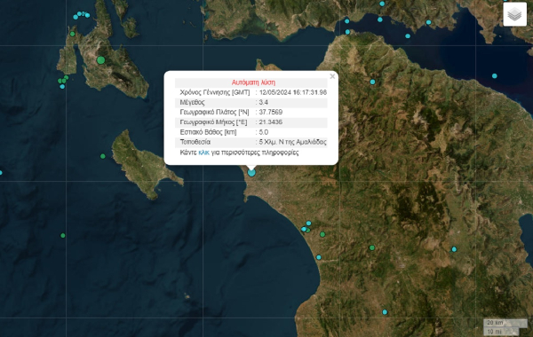 Σεισμός τώρα στον Πύργο