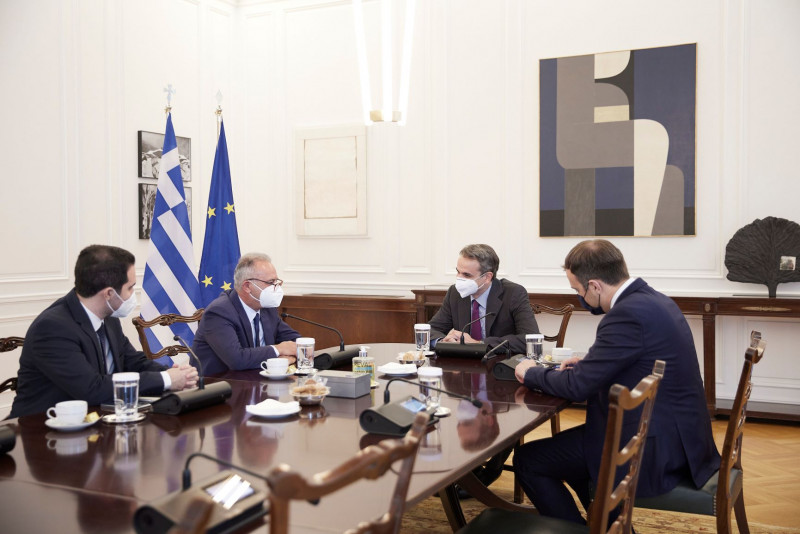 Μητσοτάκης με Νεοφύτου στο Μαξίμου για Κυπριακό, ευρωτουρκικές σχέσεις και εμβολιασμό