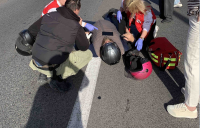 Τροχαίο στον Κηφισό: Νοσηλεύτριες του Ερυθρού Σταυρού έδωσαν τις πρώτες βοήθειες σε τραυματία (Βίντεο)