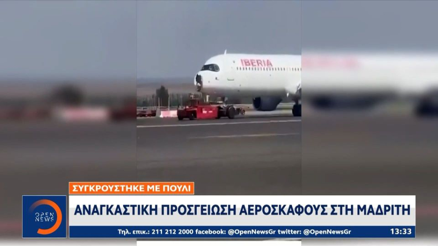 Σημαντικές ζημιές σε αεροπλάνο μετά από σύγκρουση με πουλί