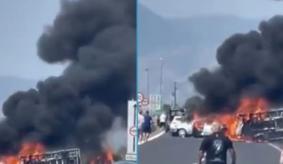 Σοκαριστικό τροχαίο στην Εγνατία Οδό: Aπανθρακώθηκαν 3 άτομα από σύγκρουση φορτηγού με ΙΧ (βίντεο)