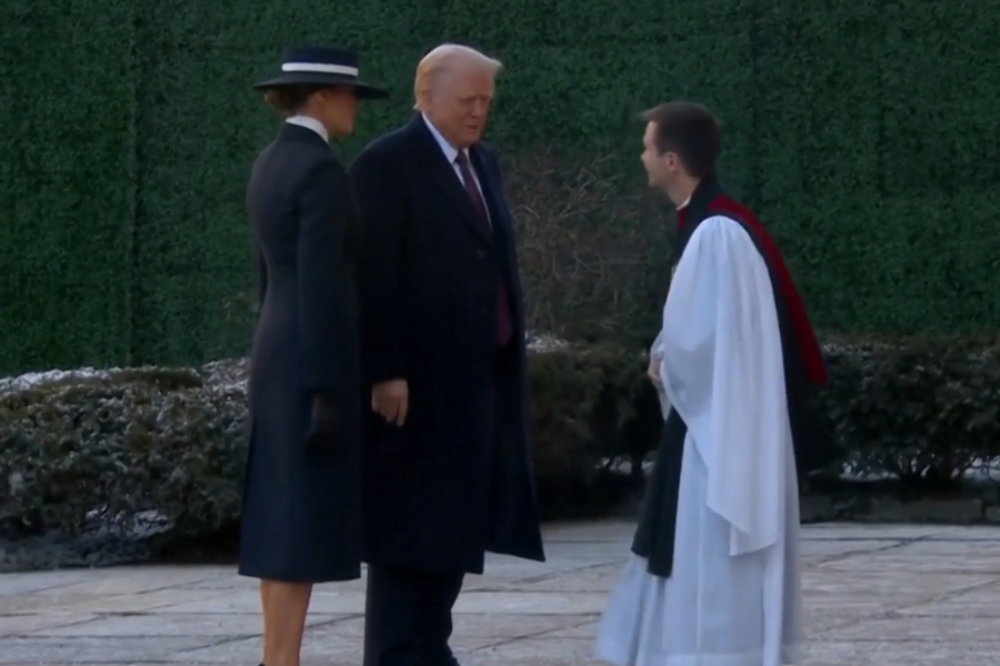 Ντόναλντ και Μελάνια Τραμπ έφτασαν στην Επισκοπική Εκκλησία