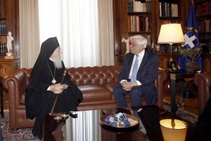 Με τον Οικουμενικό Πατριάρχη Βαρθολομαίο συναντήθηκε ο Πρόεδρος της Δημοκρατίας
