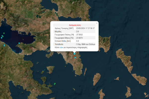 Σεισμός τώρα στην Αττική