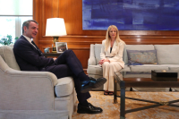 Συνάντηση Μητσοτάκη με την Πρόεδρο της Βουλής των Αντιπροσώπων της Κύπρου