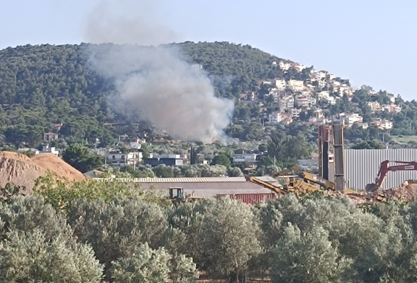 Φωτιά στην Παιανία: Ήχησε το 112 - Οριοθετήθηκε πριν οι φλόγες φτάσουν στα σπίτια