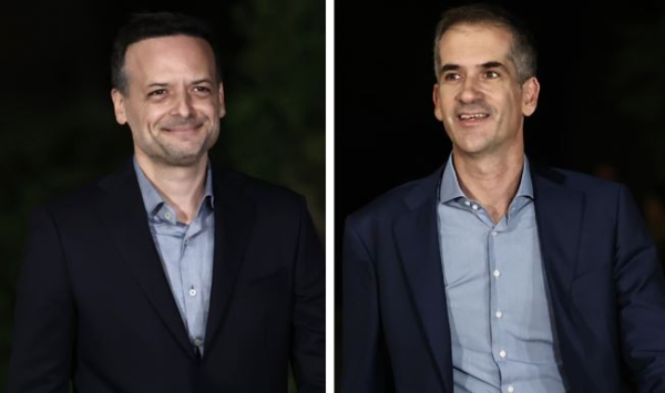 Κώστας Μπακογιάννης και Χάρης Δούκας έφτασαν στο Ραδιoμέγαρο της ΕΡΤ για το debate