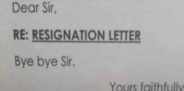 Επική επιστολή παραίτησης, έφυγε από δουλειά με 3 λέξεις στο αφεντικό (βίντεο)