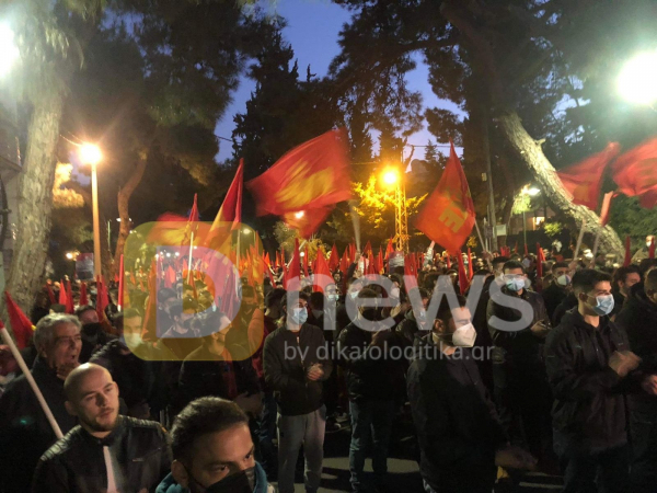 Συγκέντρωση διαμαρτυρίας του ΚΚΕ, «όχι στον πόλεμο ναι στην ειρήνη» (εικόνες, βίντεο)