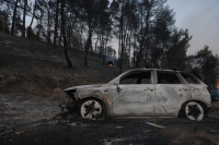 Στάχτη και αποκαΐδια άφησε πίσω της η φωτιά στη Χαλκιδική - Τεράστια η καταστροφή στην περιοχή