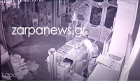 Χανιά: Hμίγυμνος «μπούκαρε» σε εκκλησία και άδειασε το παγκάρι (video)