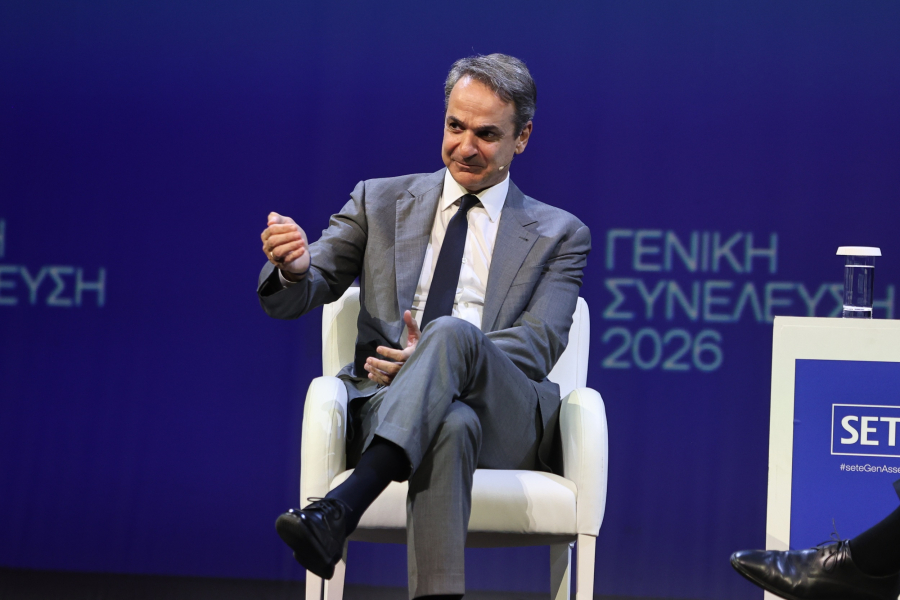 Live η συζήτηση του Κυριάκου Μητσοτάκη στον ΣΕΤΕ