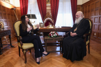 Συνάντηση Κίμπερλι Γκιλφόιλ με τον Αρχιεπίσκοπο Ιερώνυμο