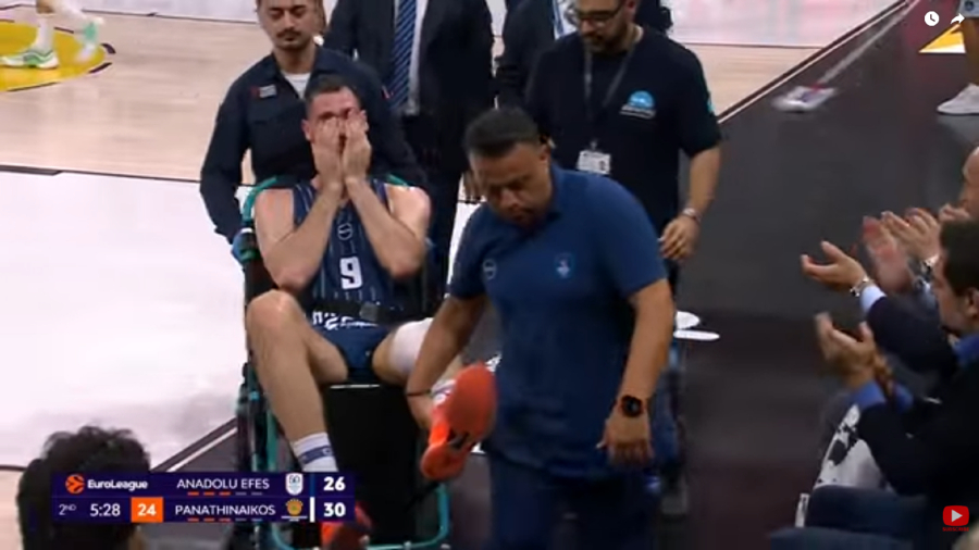 Euroleague: Ο σοκαριστικός τραυματισμός του Παπαγιάννη - Αποχώρησε κλαίγοντας (Βίντεο)