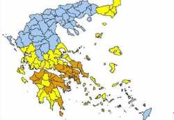 Πολύ υψηλός και τη Δευτέρα ο κίνδυνος πυρκαγιάς