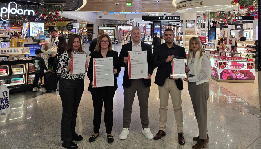 Η TÜV AUSTRIA στην Ελλάδα πιστοποίησε την εταιρεία Hellenic Duty Free Shops