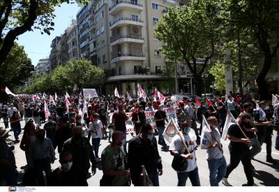 Ξεχωριστές συγκεντρώσεις και πορείες στη Θεσσαλονίκη για την εργατική Πρωτομαγιά