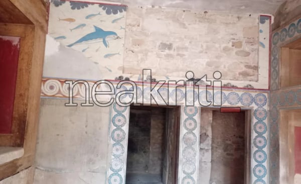 Κνωσός: Κατέρρευσε τμήμα τοιχογραφίας στον αρχαιολογικό χώρο