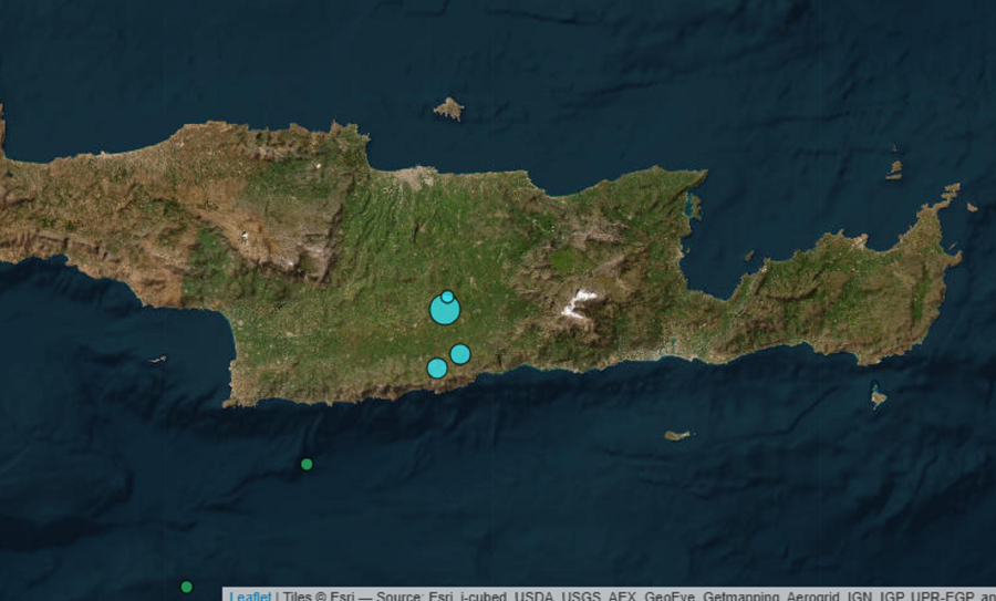 Νέος σεισμός τώρα στην Κρήτη - 3 δονήσεις σε 26 λεπτά