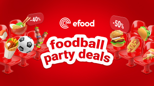 Το efood υποδέχεται τον τελικό του Παγκοσμίου με τα «Foodball Party Deals» και εκπτώσεις από -25%