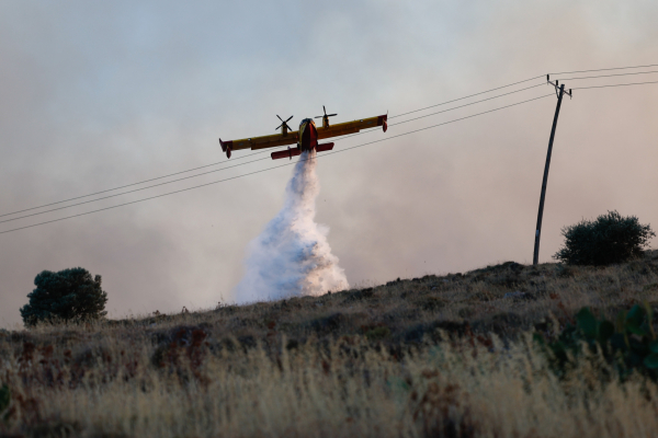 Φωτιά τώρα στην Πλανά Χαλκιδικής