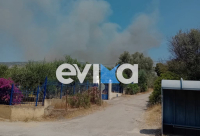 Μεγάλη φωτιά τώρα στην Εύβοια: Κοντά σε σπίτια οι φλόγες - Εστάλη 112