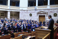 Μητσοτάκης στην ΚΟ της ΝΔ: Εκλογές το 2027 με εμένα στην πρώτη γραμμή της μάχης