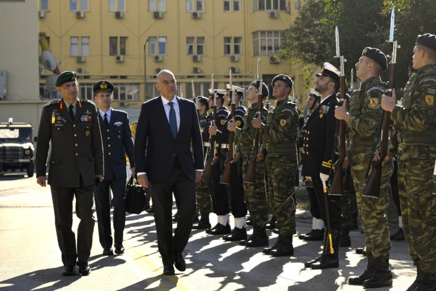 Ο Δένδιας στη θεμελίωση του νέου κτιρίου της Ειδικής Μονάδας Κυβερνοχώρου του ΓΕΕΘΑ
