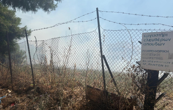 Φωτιά τώρα σε οικόπεδο ανάμεσα σε πολυκατοικίες στην Καλλιθέα