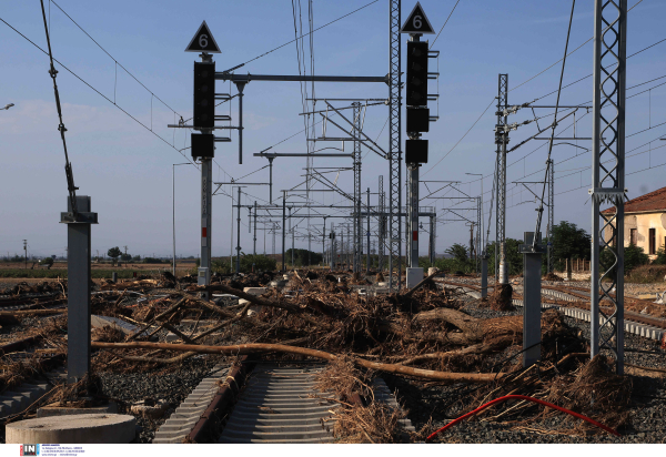 «Κρανίου τόπος» το σιδηροδρομικό δίκτυο μετά την κακοκαιρία Daniel