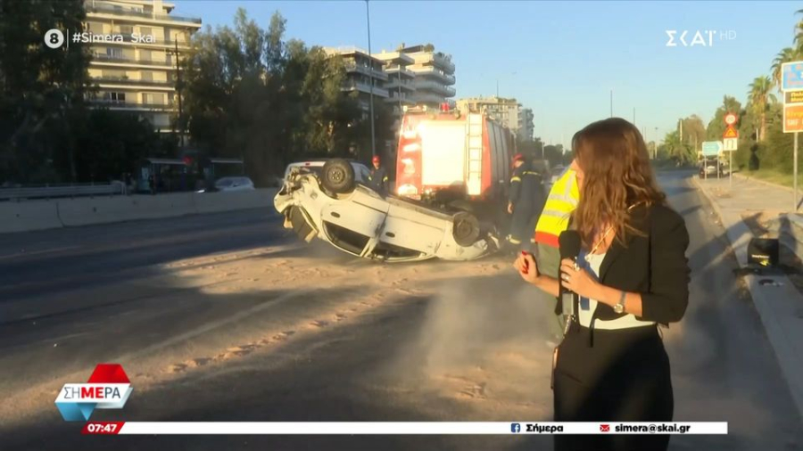 Τροχαίο στην Ποσειδώνος: Τούμπαρε ΙΧ, κυκλοφοριακό κομφούζιο