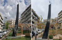 Ξήλωσαν γλυπτό από μνημείο Ποντιακού και Μικρασιατικού Ελληνισμού στον δήμο Νεάπολης- Συκεών