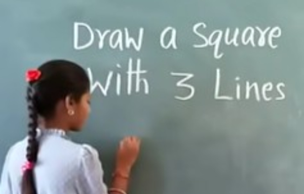 Δάσκαλος ζήτησε από τους μαθητές να σχεδιάσουν ένα τετράγωνο με 3 γραμμές - Ο τρόπος με τον οποίο τα παιδιά το προσέγγισαν ήταν συναρπαστικός