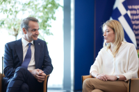 Συνάντηση Μητσοτάκη - Μέτσολα για το μεταναστευτικό, «προτεραιότητα τα σύνορα της ΕΕ αλλά και όσοι κινδυνεύουν»