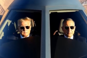 Τραμπ και Νετανιάχου πιλοτάρουν βομβαρδιστικό ως άλλοι «Τομ Κρουζ» (Βίντεο)